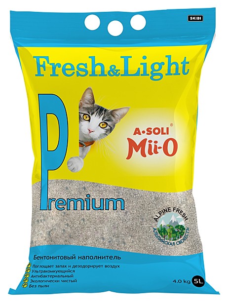А-Соли     FRESH&LIGHT   Premium, Альпийская свежесть, комкующийся,  5л./4кг *4