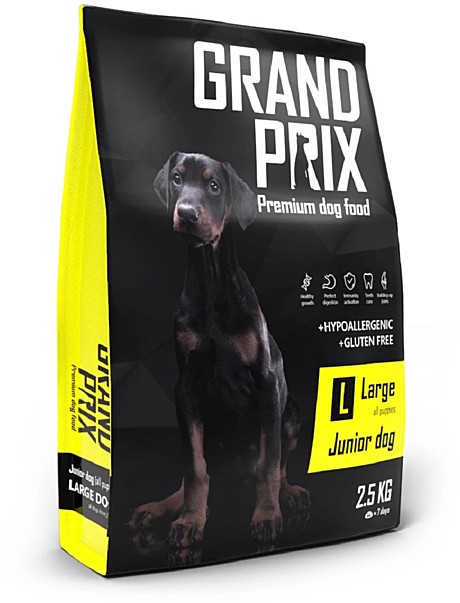 GRAND PRIX Large Junior  д/щенков крупн. пород с курицей  2,5 кг *4