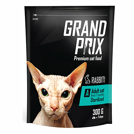 GRAND PRIX Adult Sterilized д/к с кроликом 0,3 кг *26