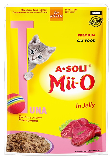 A-Soli Mii-O  д/котят пауч Тунец желе 80гр *48