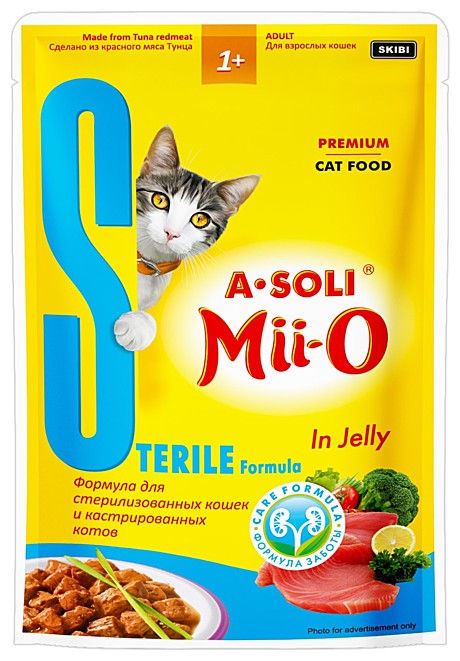 A-Soli Mii-O д/к пауч  формула для Стерилизованных и кастрированных 80гр *48